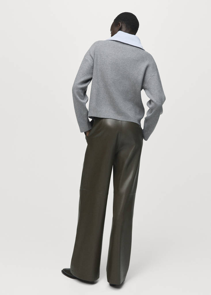Turtleneck sweater with zip — Grey