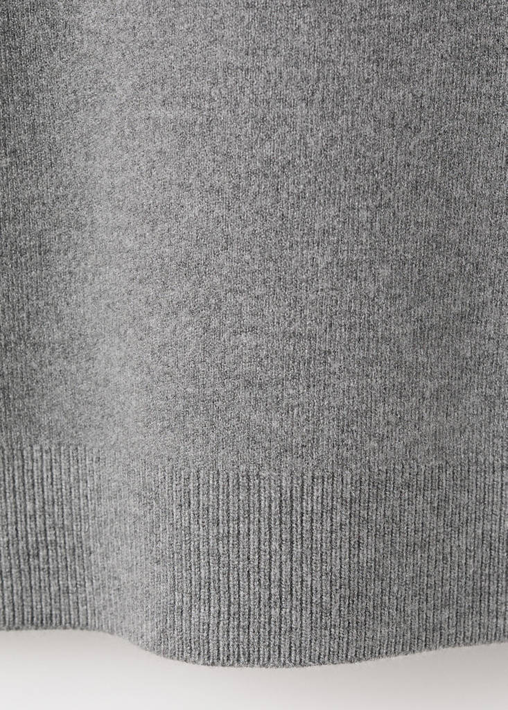 Turtleneck sweater with zip — Grey