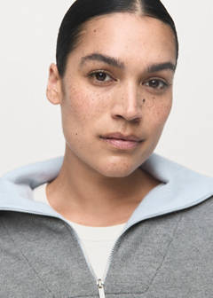 Turtleneck sweater with zip — Grey 12