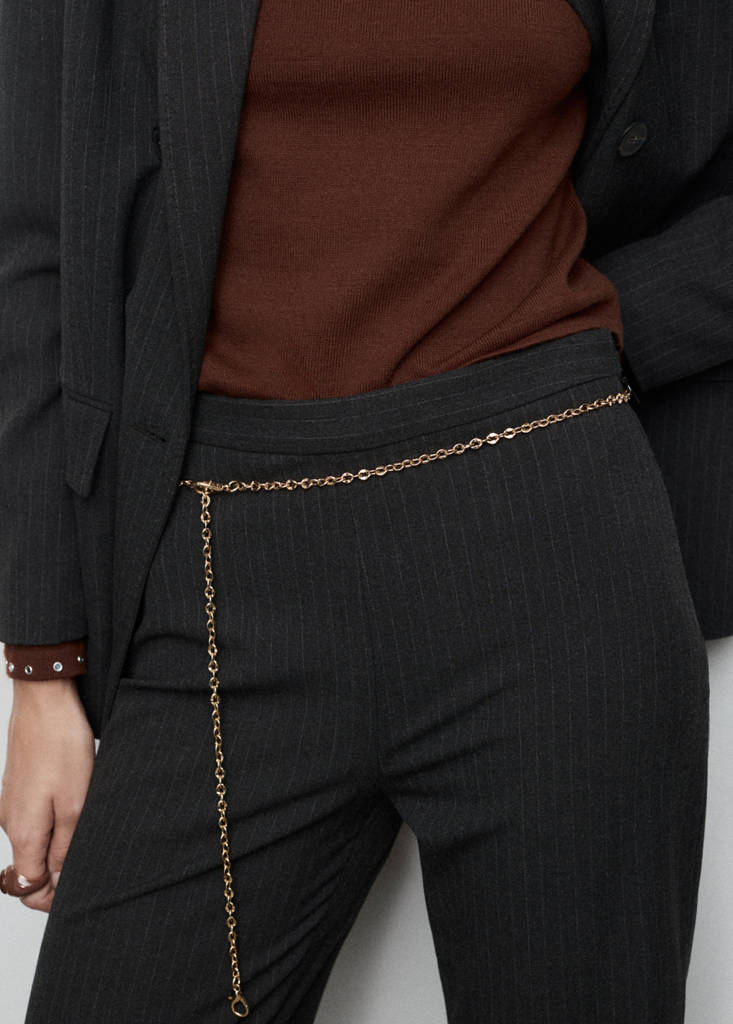 Studded knitted sweater — Brown
