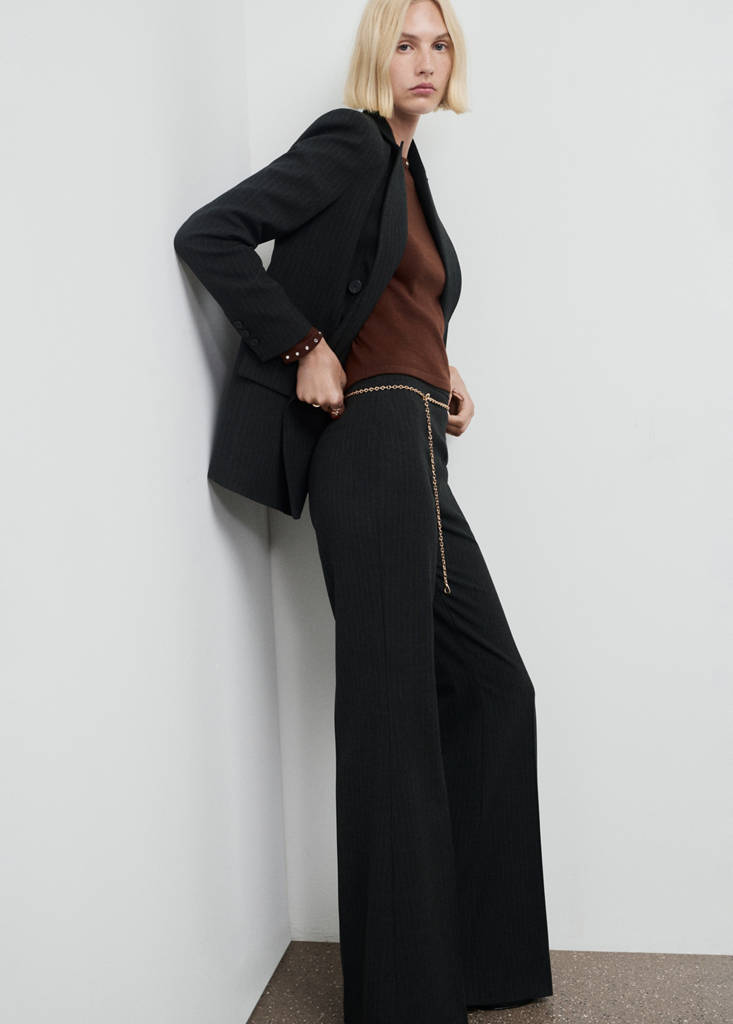 Studded knitted sweater — Brown
