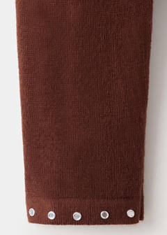 Studded knitted sweater — Brown 9