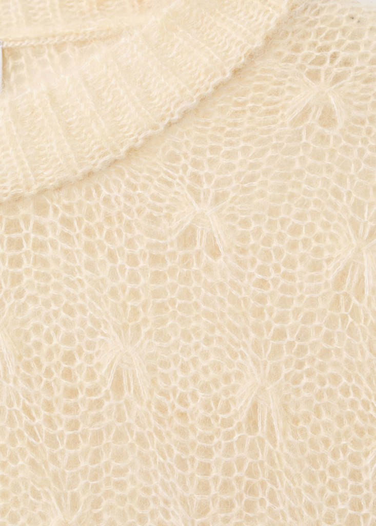 Openwork knit sweater — Ecru