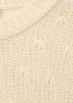 Openwork knit sweater — Ecru 5