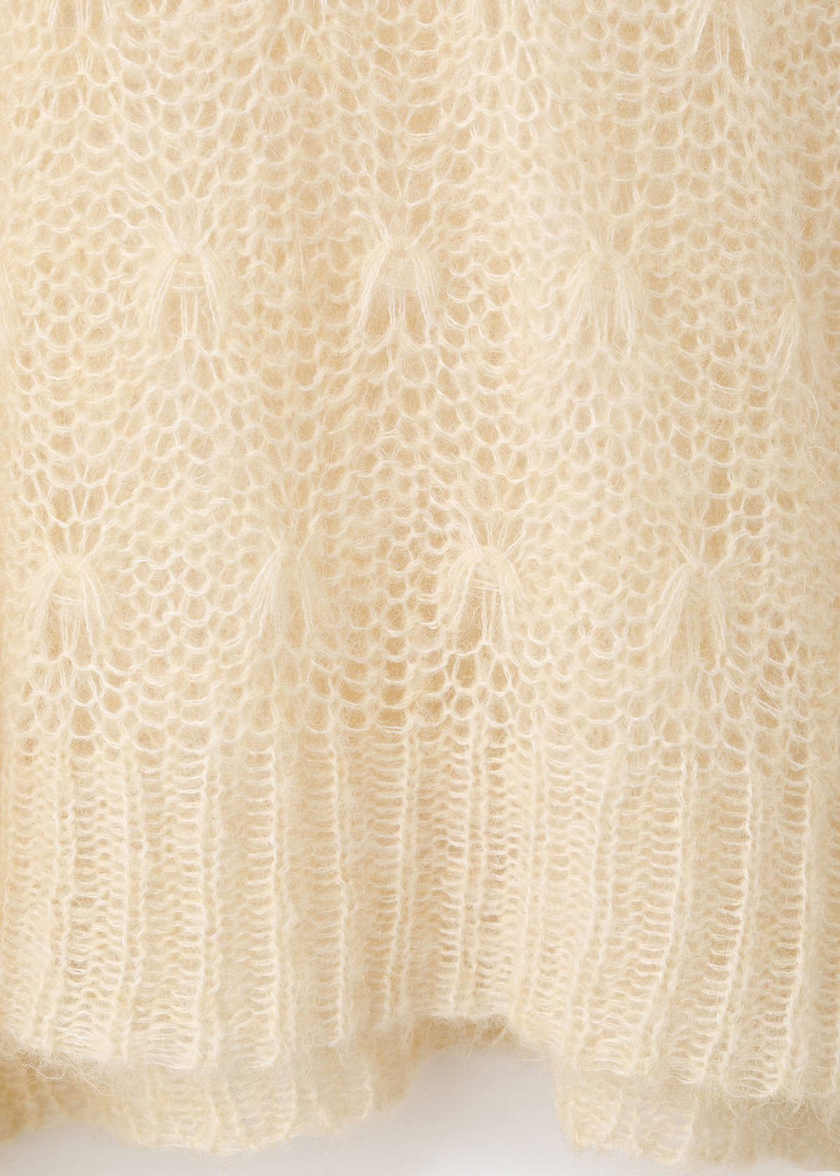 Openwork knit sweater — Ecru