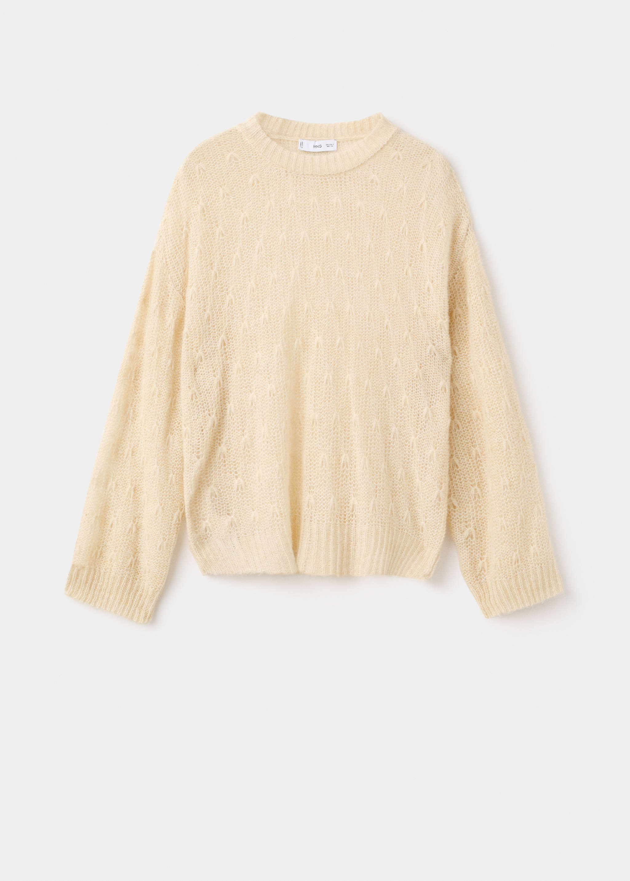 Knit sweater with lace pattern - Article without model