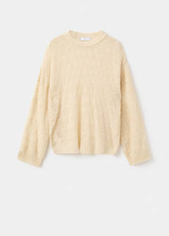 Openwork knit sweater — Ecru 4
