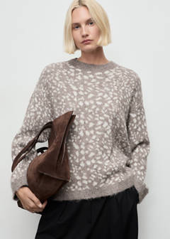 Animal print sweater — Beige 1