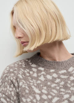 Animal print sweater — Beige 4