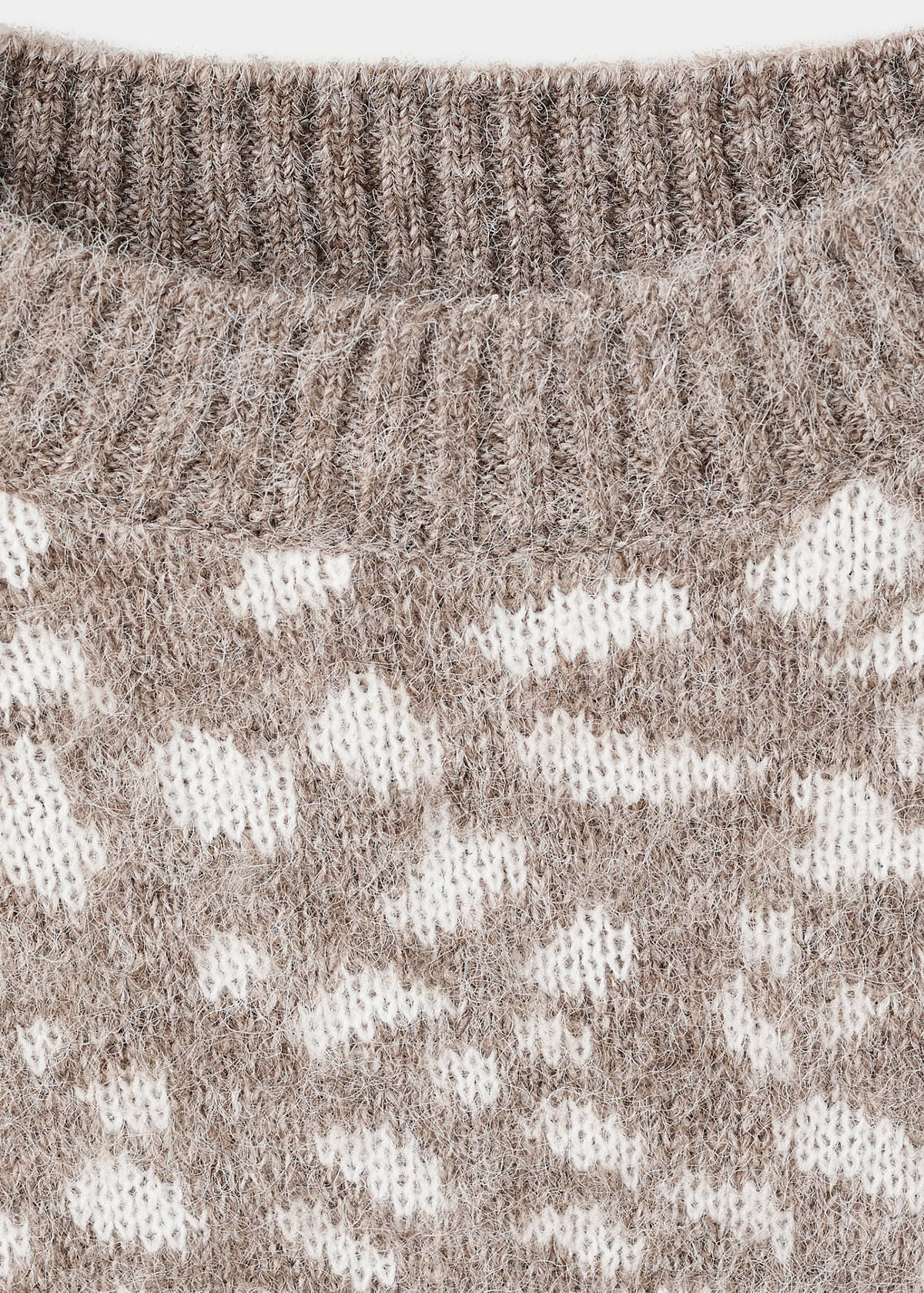 Animal print sweater — Beige
