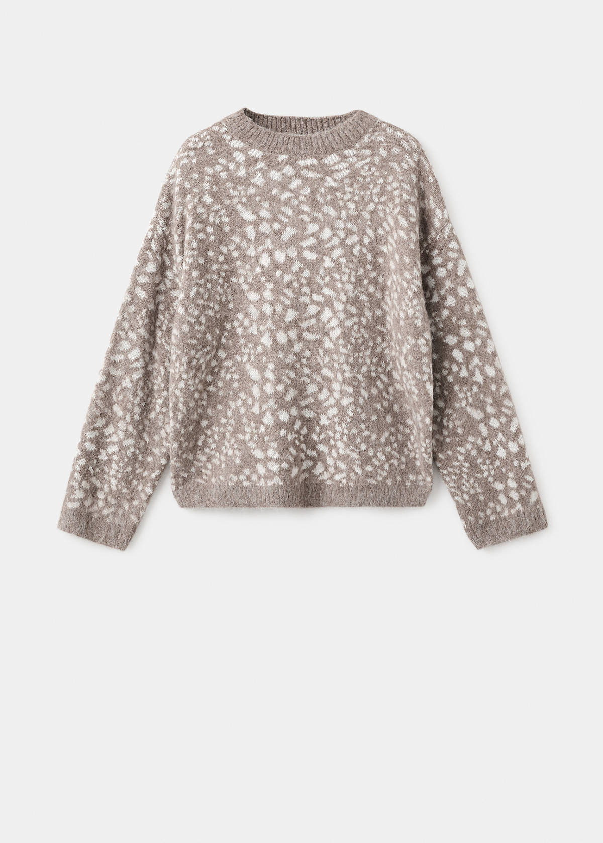 Animal print sweater — Beige