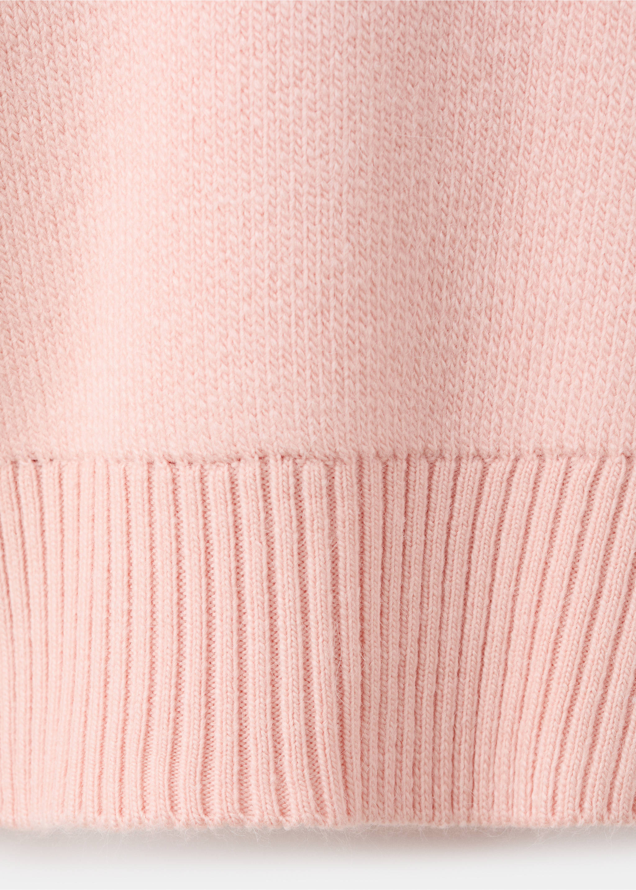 V-neck knit sweater - Details of the article 0, Pastel Pink. Ref: 17007840-00.