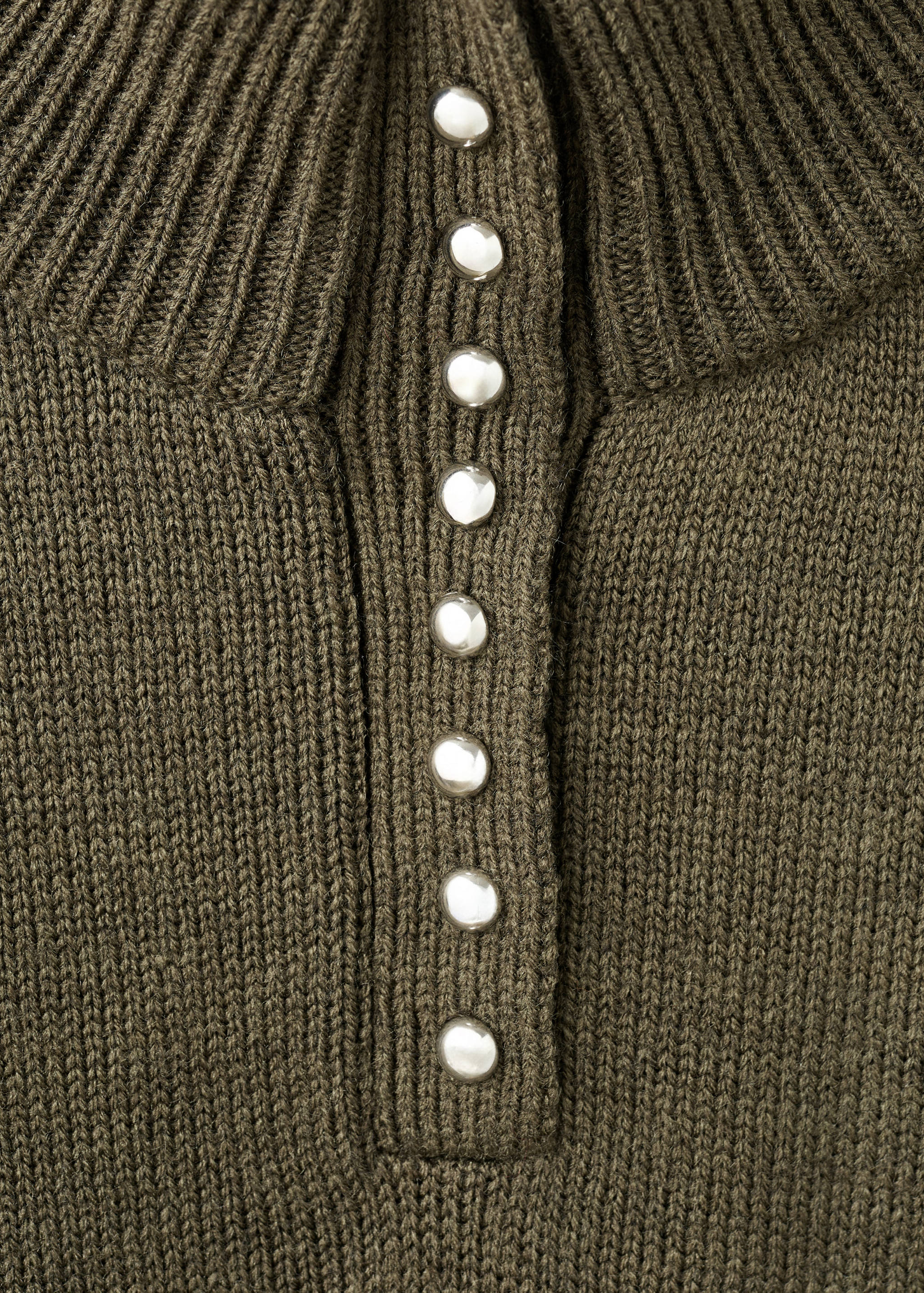 Perkins-neck sweater with button - Details of the article 8