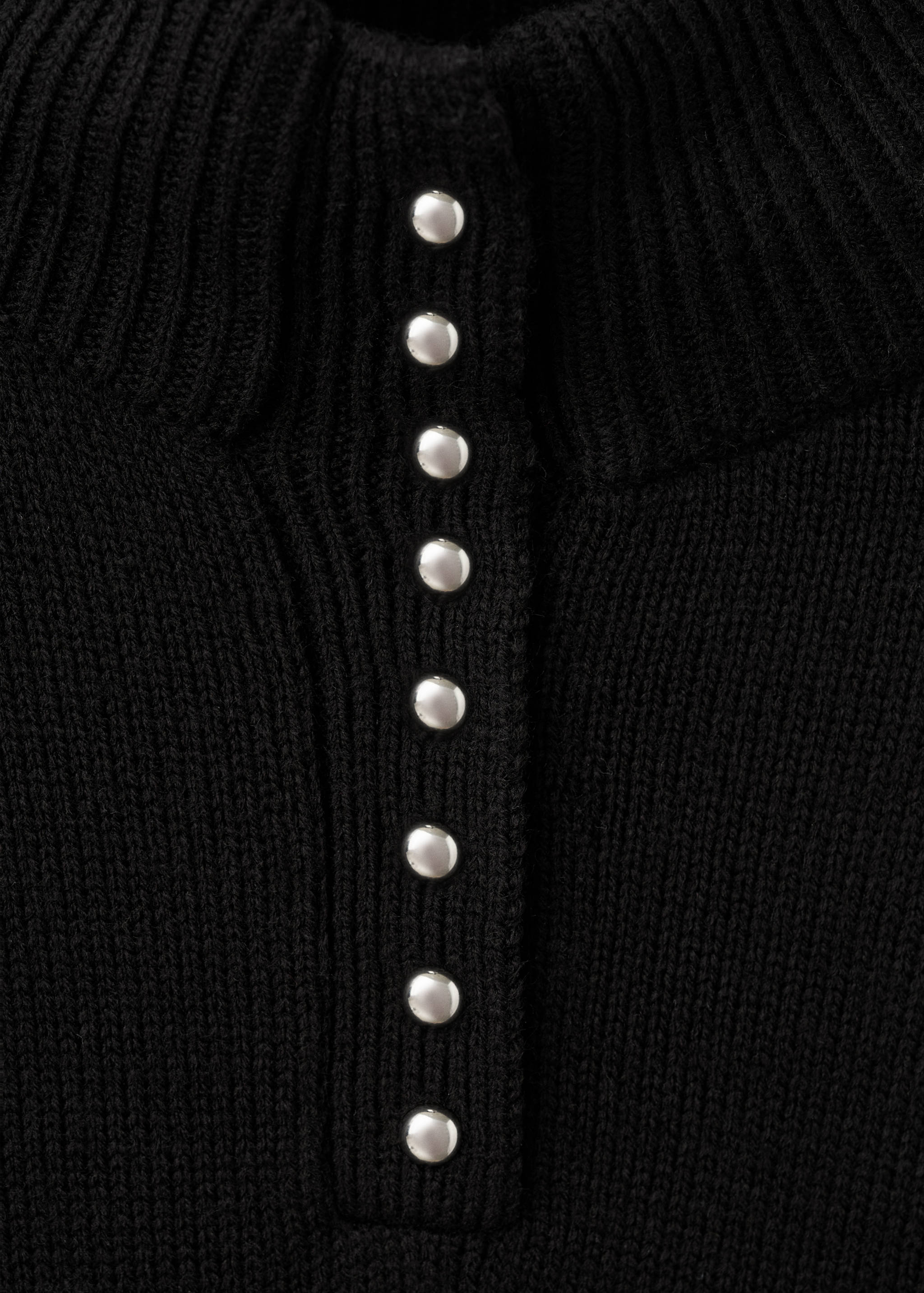 Perkins-neck sweater with button - Details of the article 8