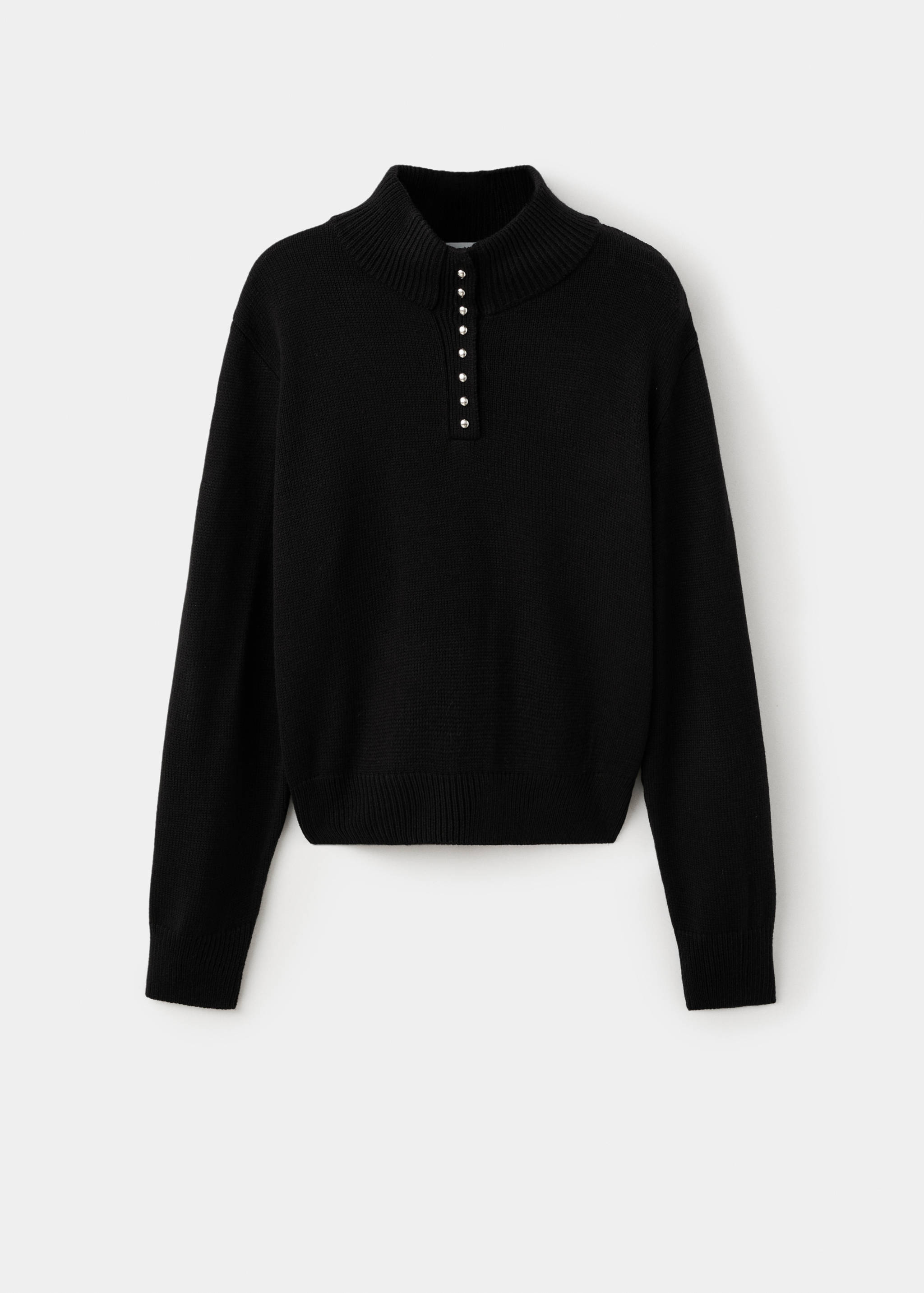 Pullover mit Perkins-Kragen und Knöpfen - Artikel ohne Model