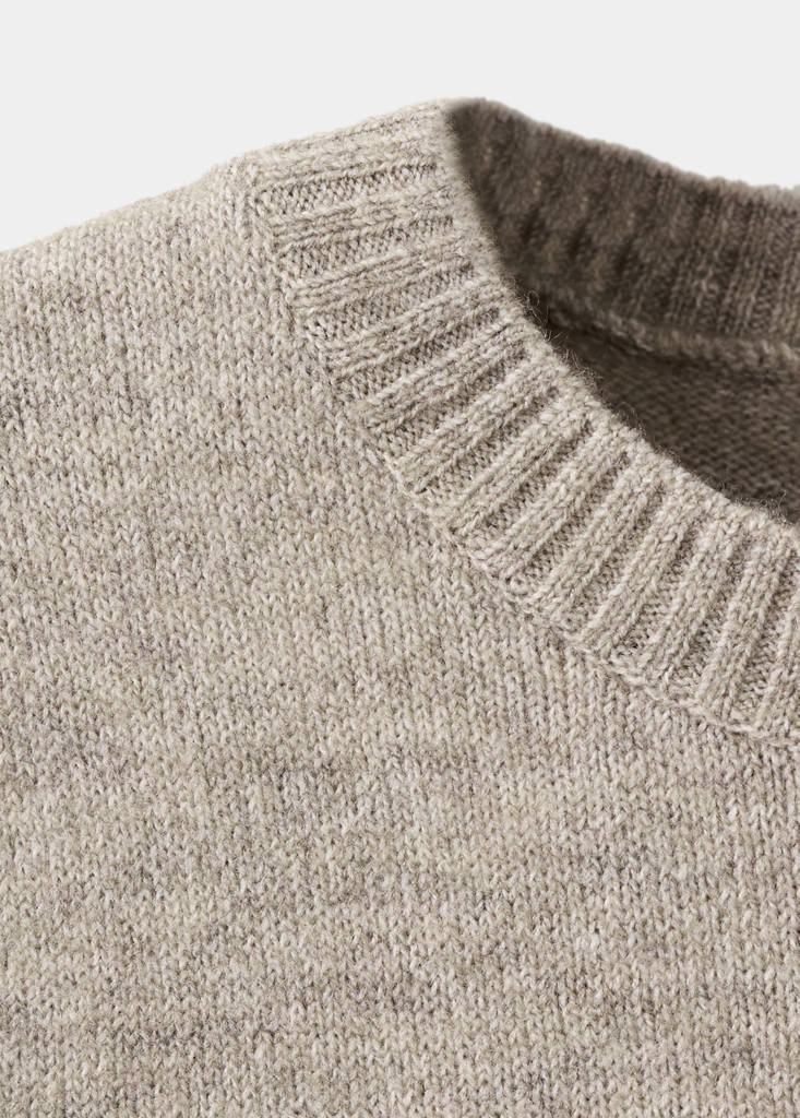 Short-sleeved knitted sweater — Light/Pastel Grey