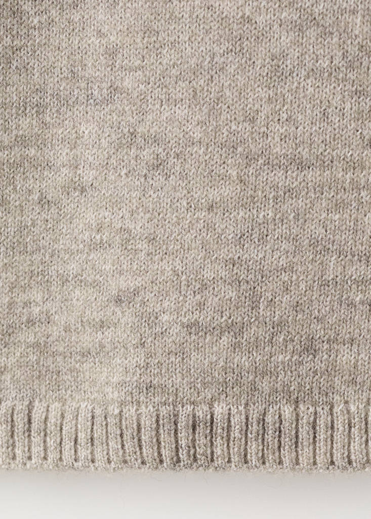 Short-sleeved knitted sweater — Light/Pastel Grey