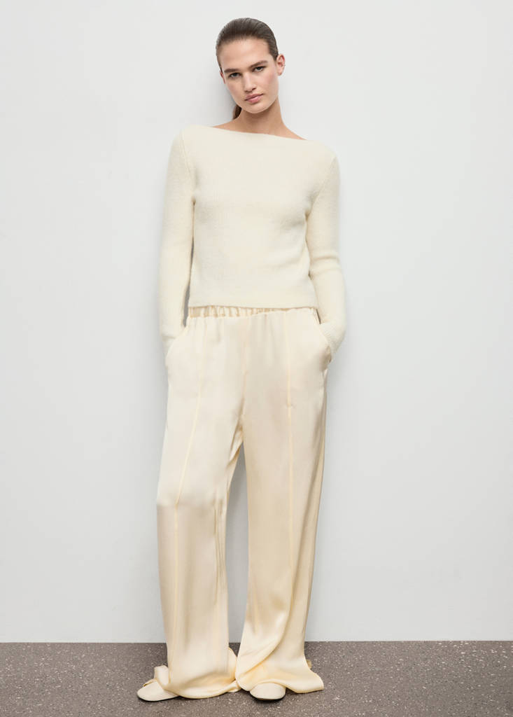 Knitted ribbed sweater — Off White