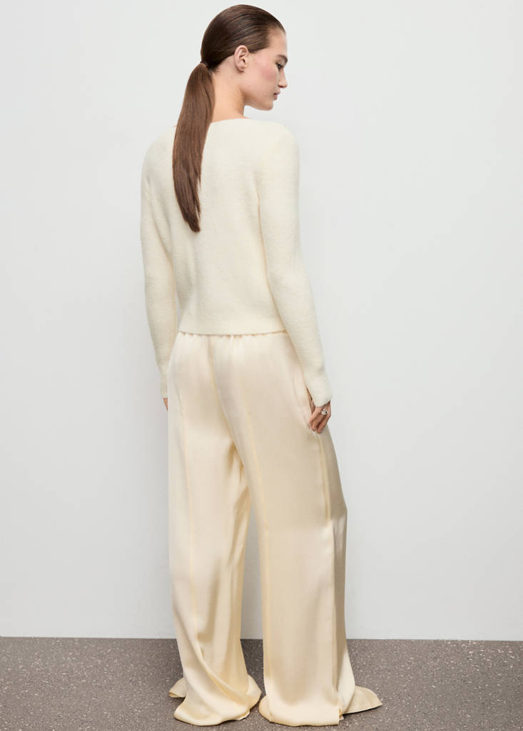 Knitted ribbed sweater — Off White