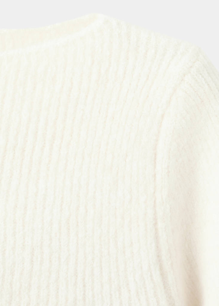 Knitted ribbed sweater — Off White