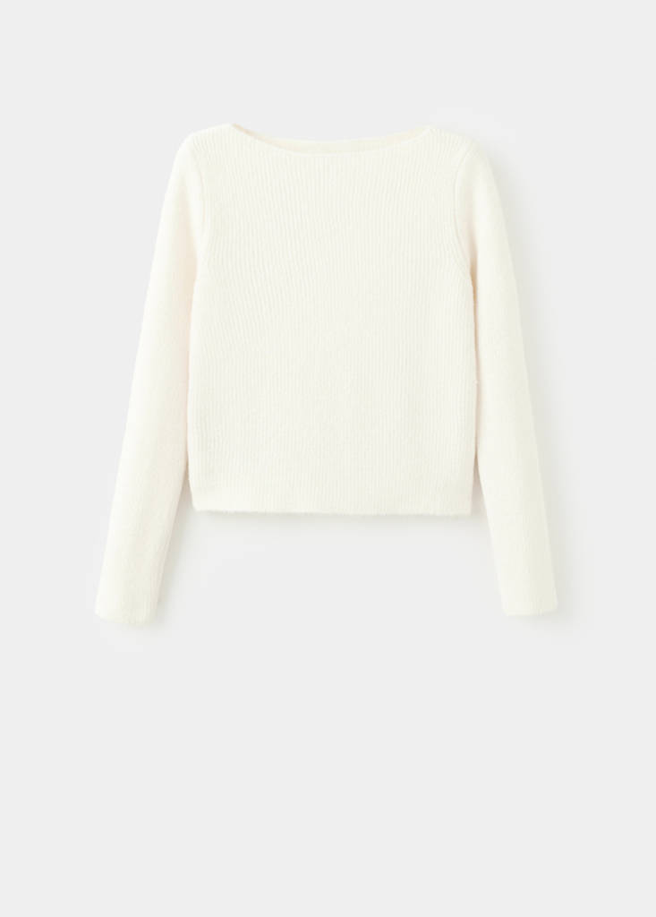 Knitted ribbed sweater — Off White