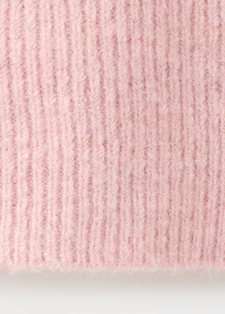 Knitted ribbed sweater — Pastel Pink