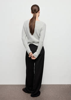 Knitted ribbed sweater — Grey 3