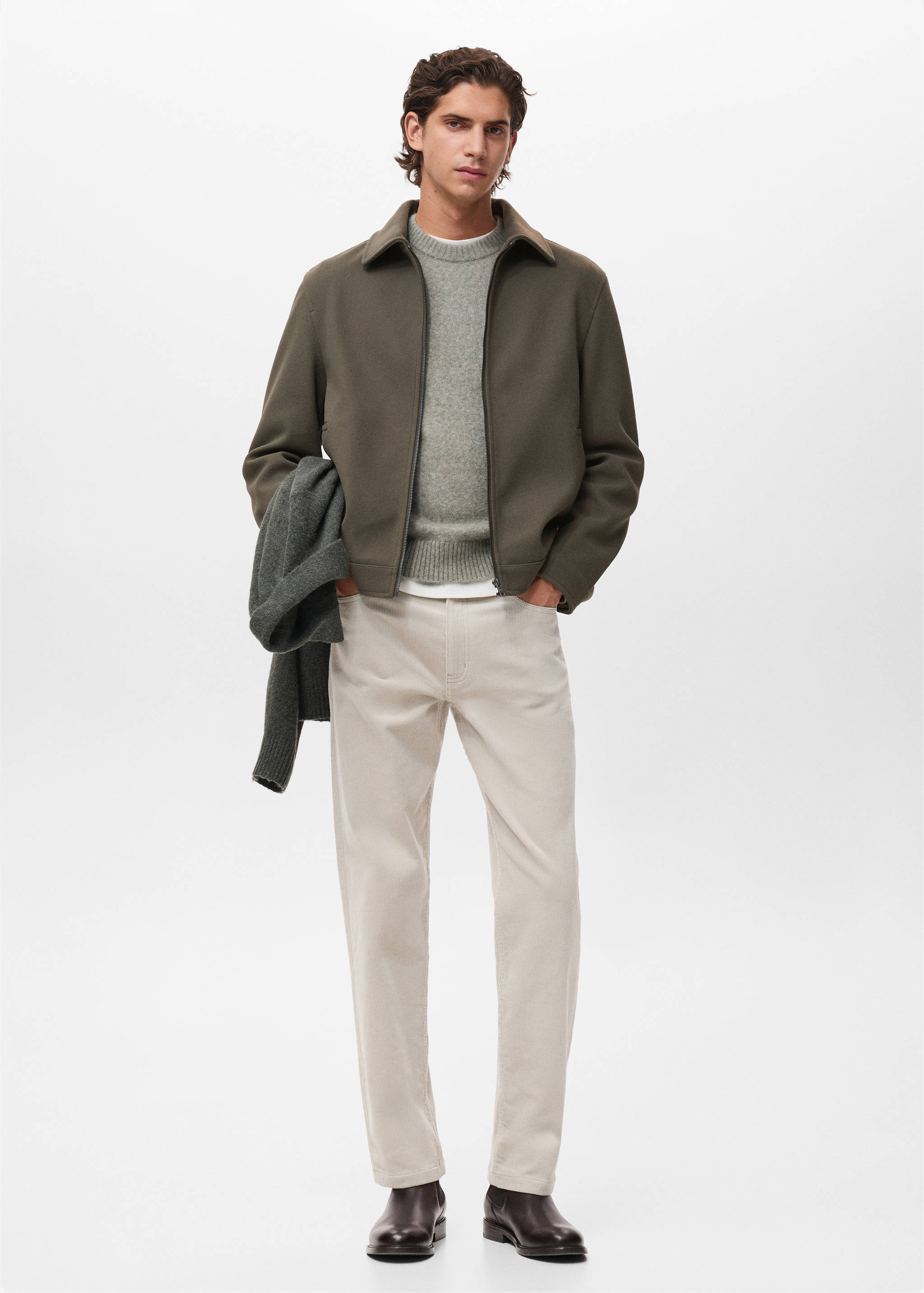 Corduroy regular-fit pants - General plane