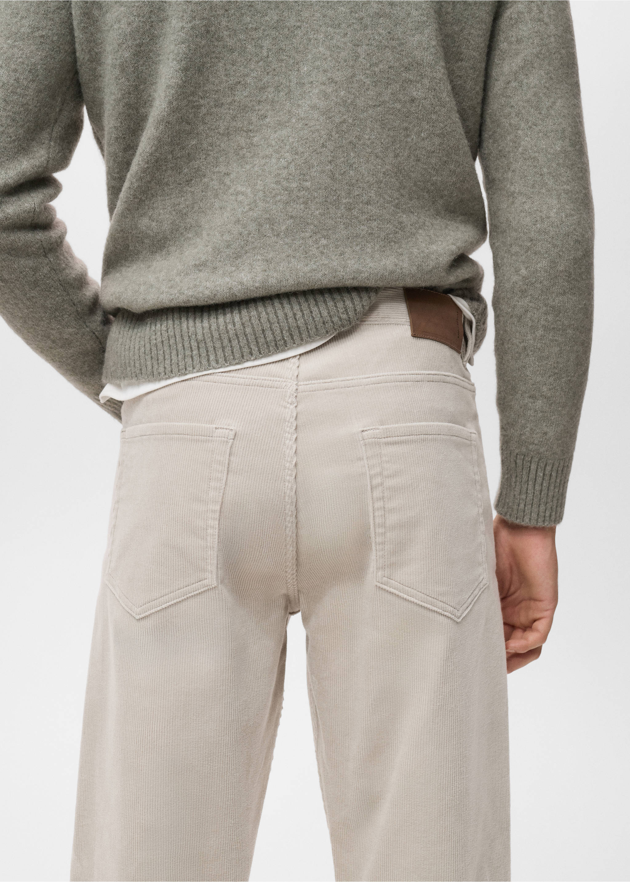 Pantalón pana regular fit - Detalle del artículo 3, Beige. Ref: 17007889-00.