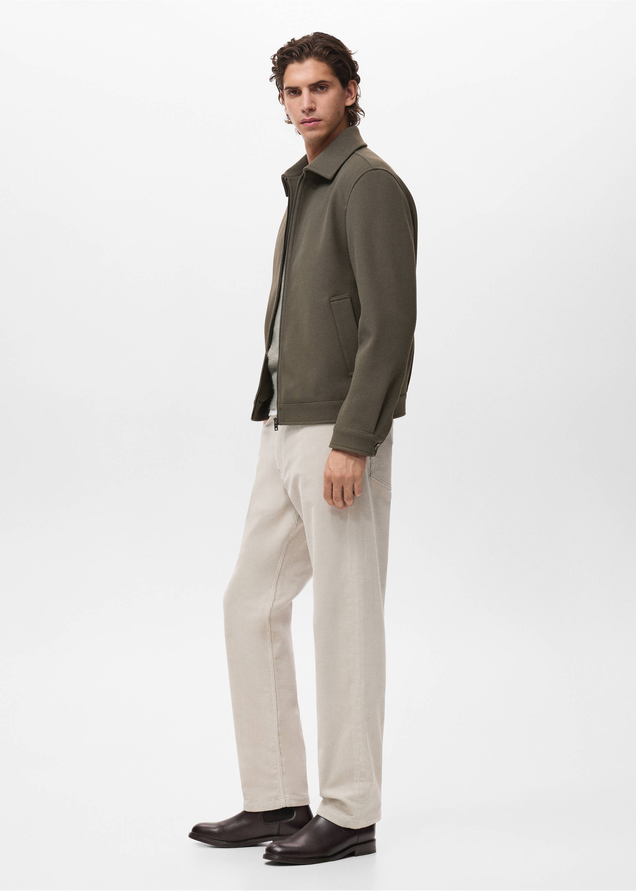 Pantalón pana regular fit - Detalle del artículo 2, Beige. Ref: 17007889-00.