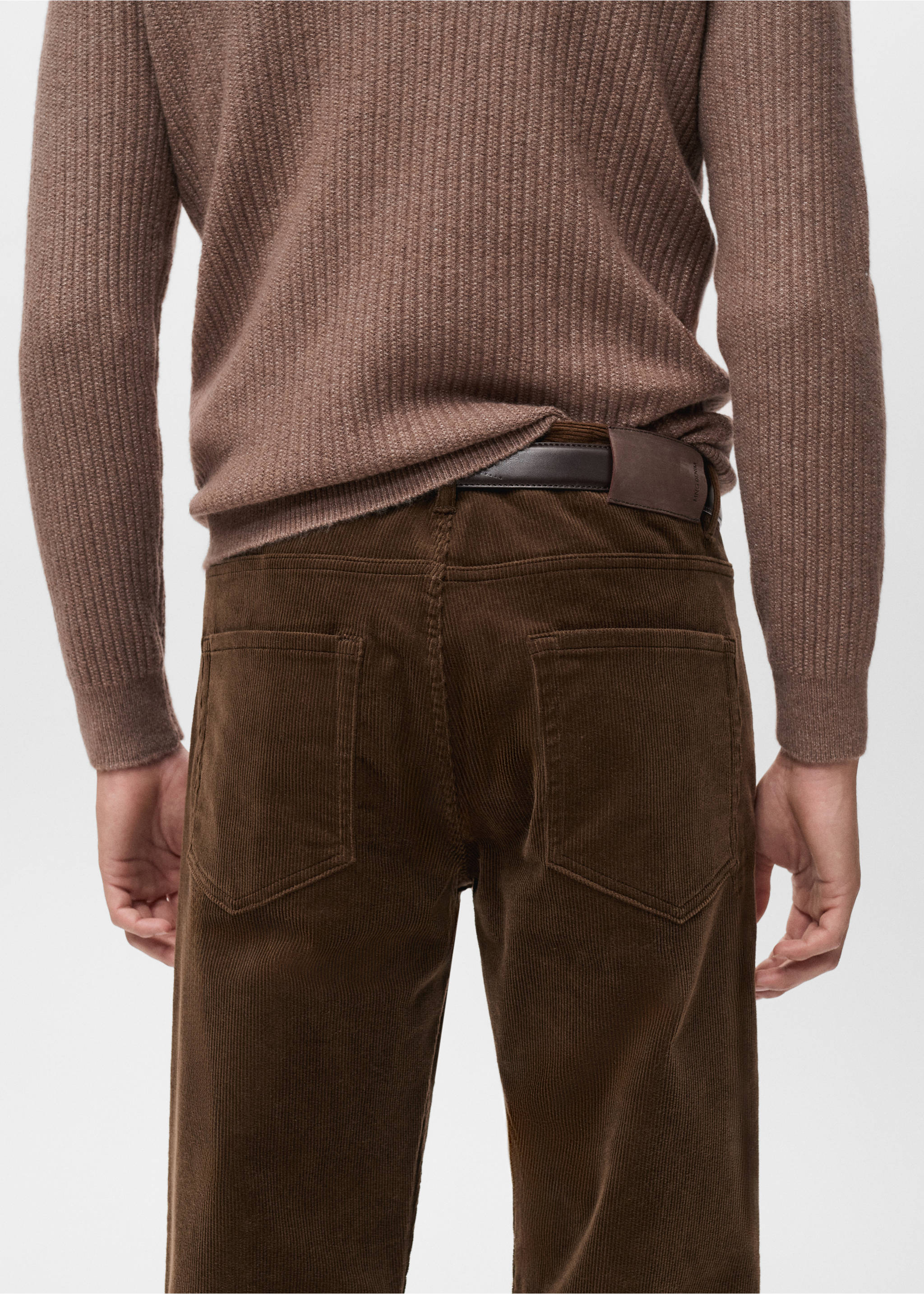 Pantalón pana regular fit - Detalle del artículo 3, Chocolate. Ref: 17007889-00.