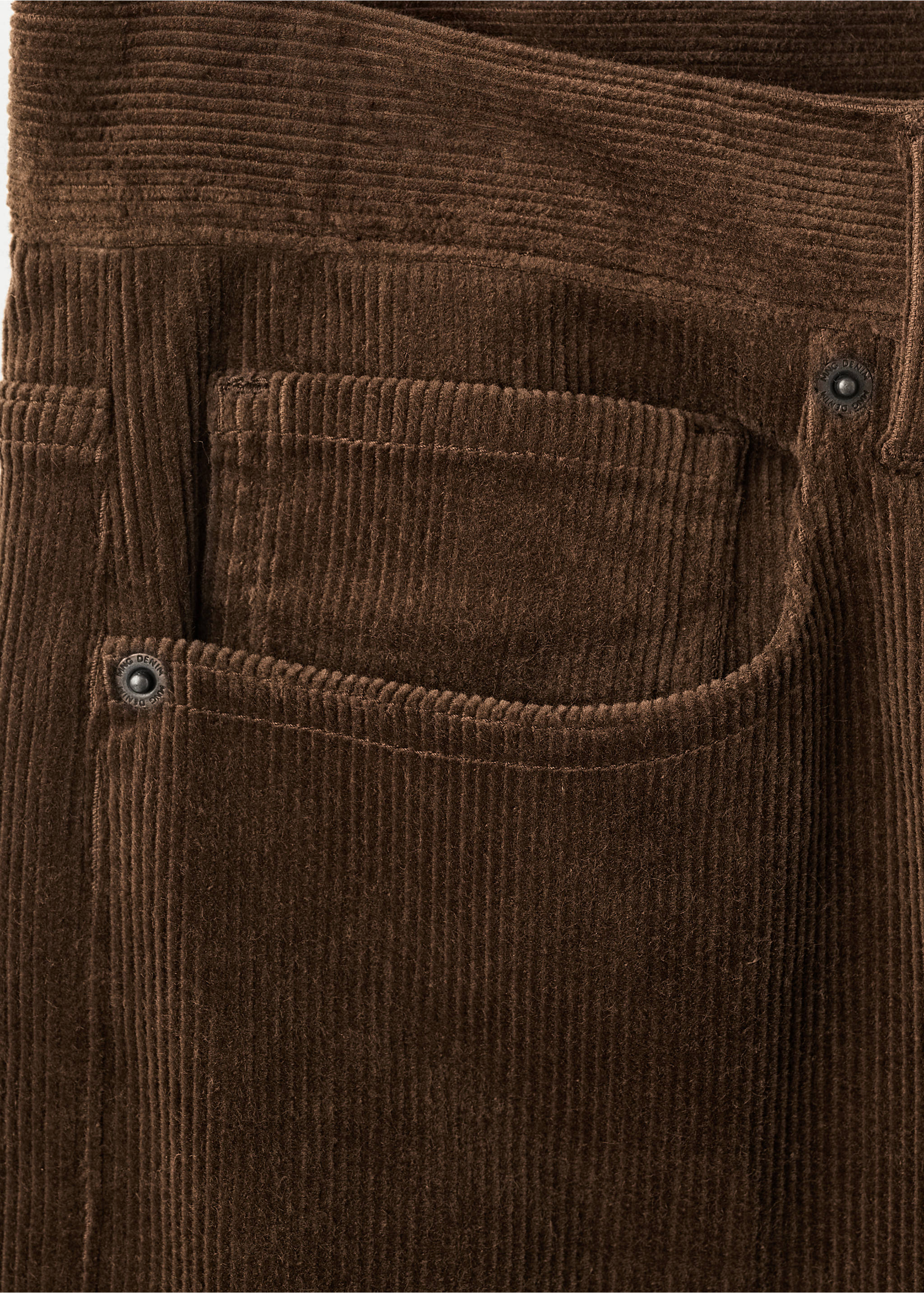 Pantalón pana regular fit - Detalle del artículo 0, Chocolate. Ref: 17007889-00.