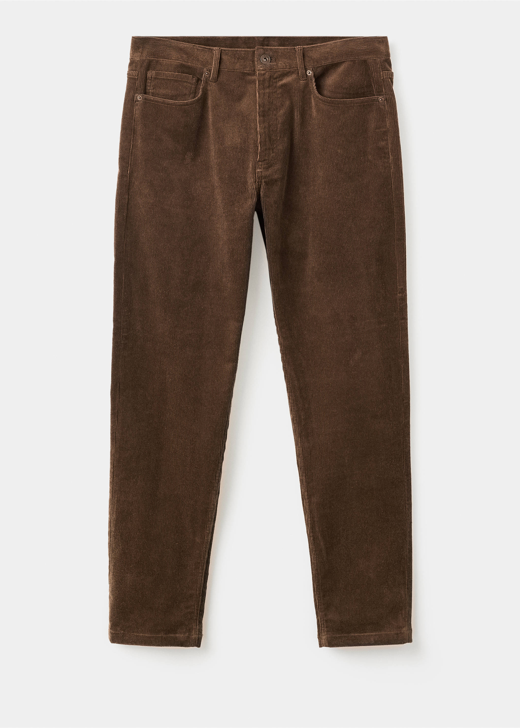 Pantalón pana regular fit - Artículo sin modelo, Chocolate. Ref: 17007889-00.