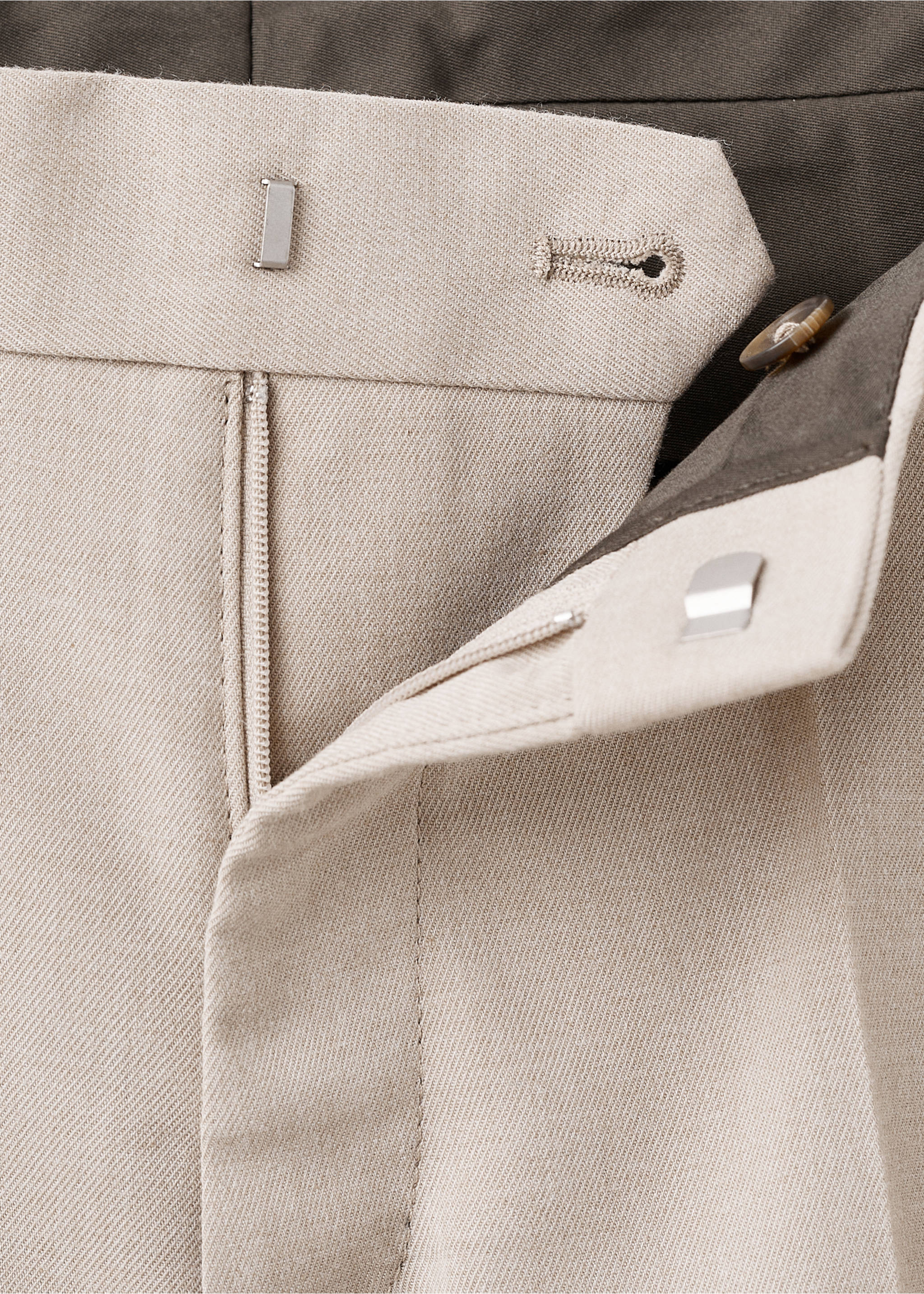 Струящиеся брюки regular fit - Деталь изделия 8, Бежевый. Ref: 17007890-00.