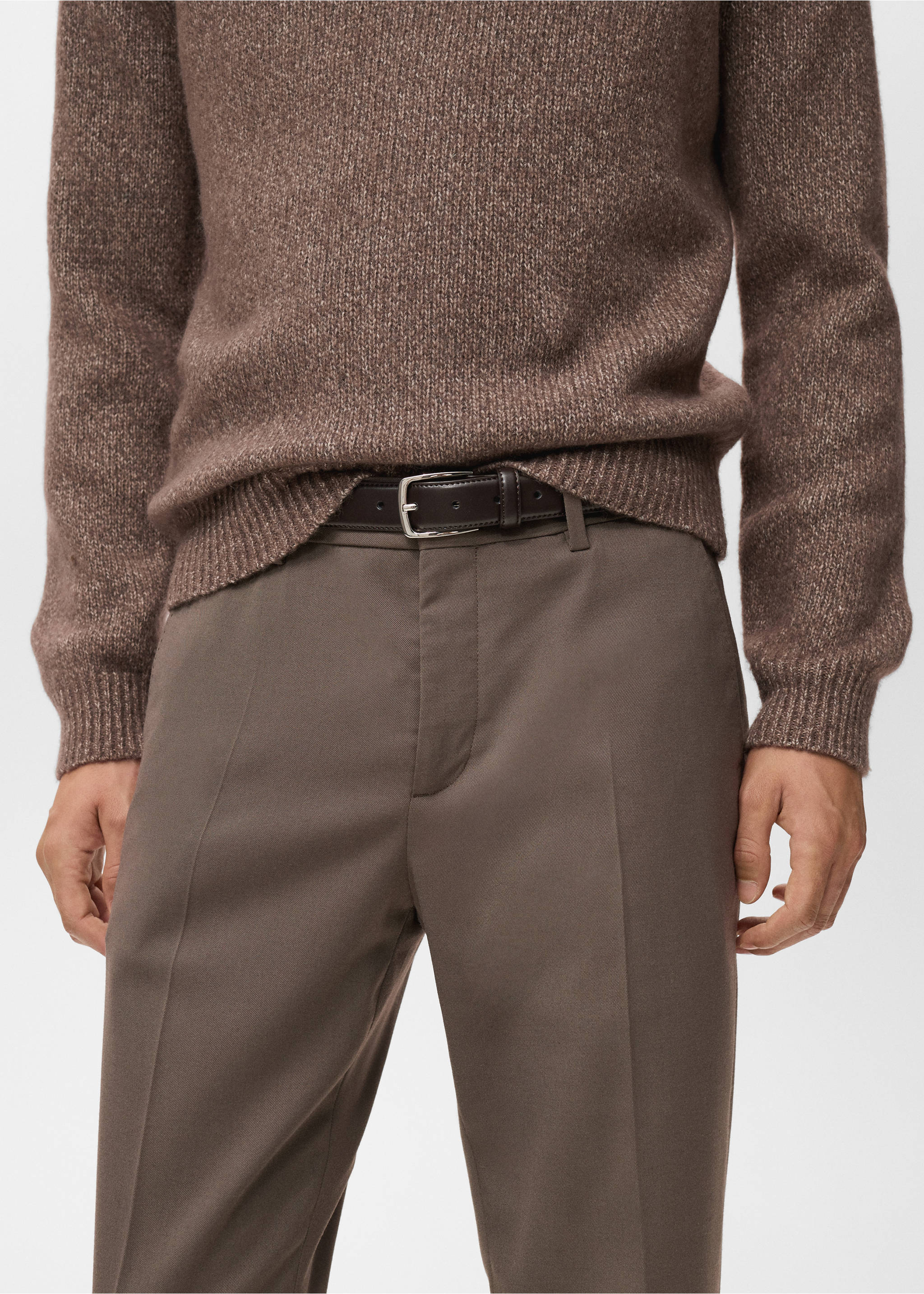 Струящиеся брюки regular fit - Деталь изделия 1, Коричневый средний. Ref: 17007890-00.