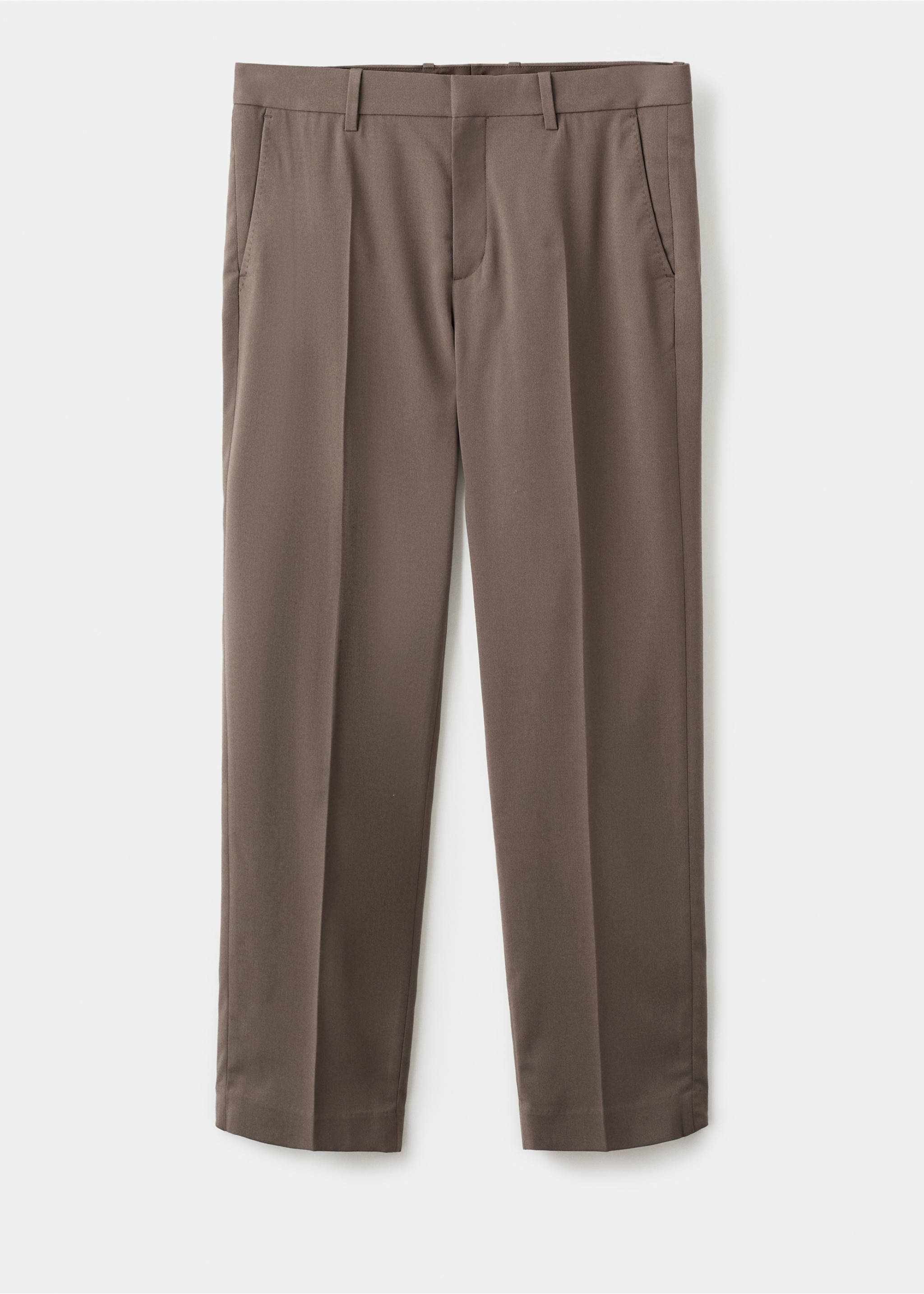 Pantalon regular fit fluide - Article sans modèle, Marron moyen. Ref: 17007890-00.