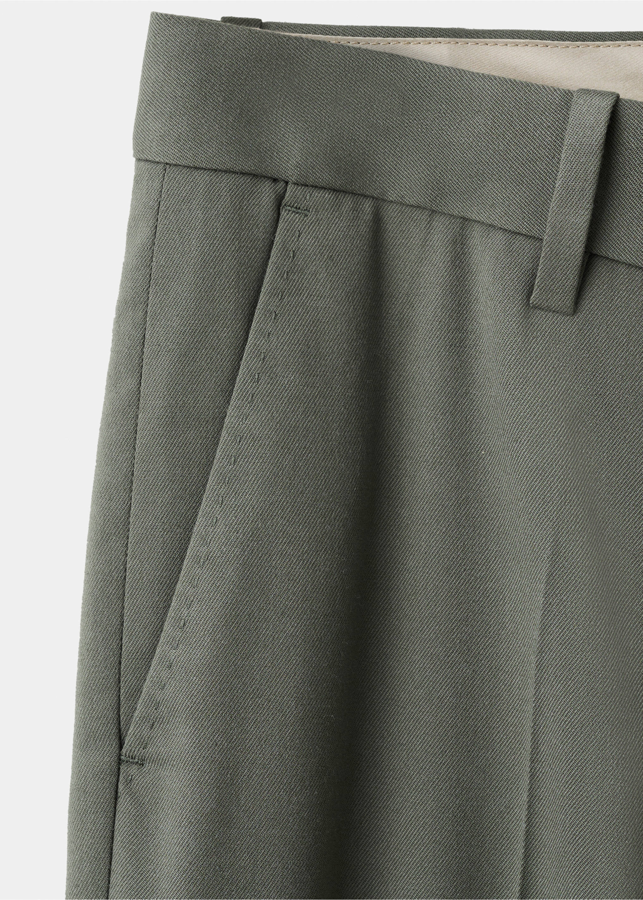 Струящиеся брюки regular fit - Деталь изделия 0, Темно-зеленый. Ref: 17007890-00.