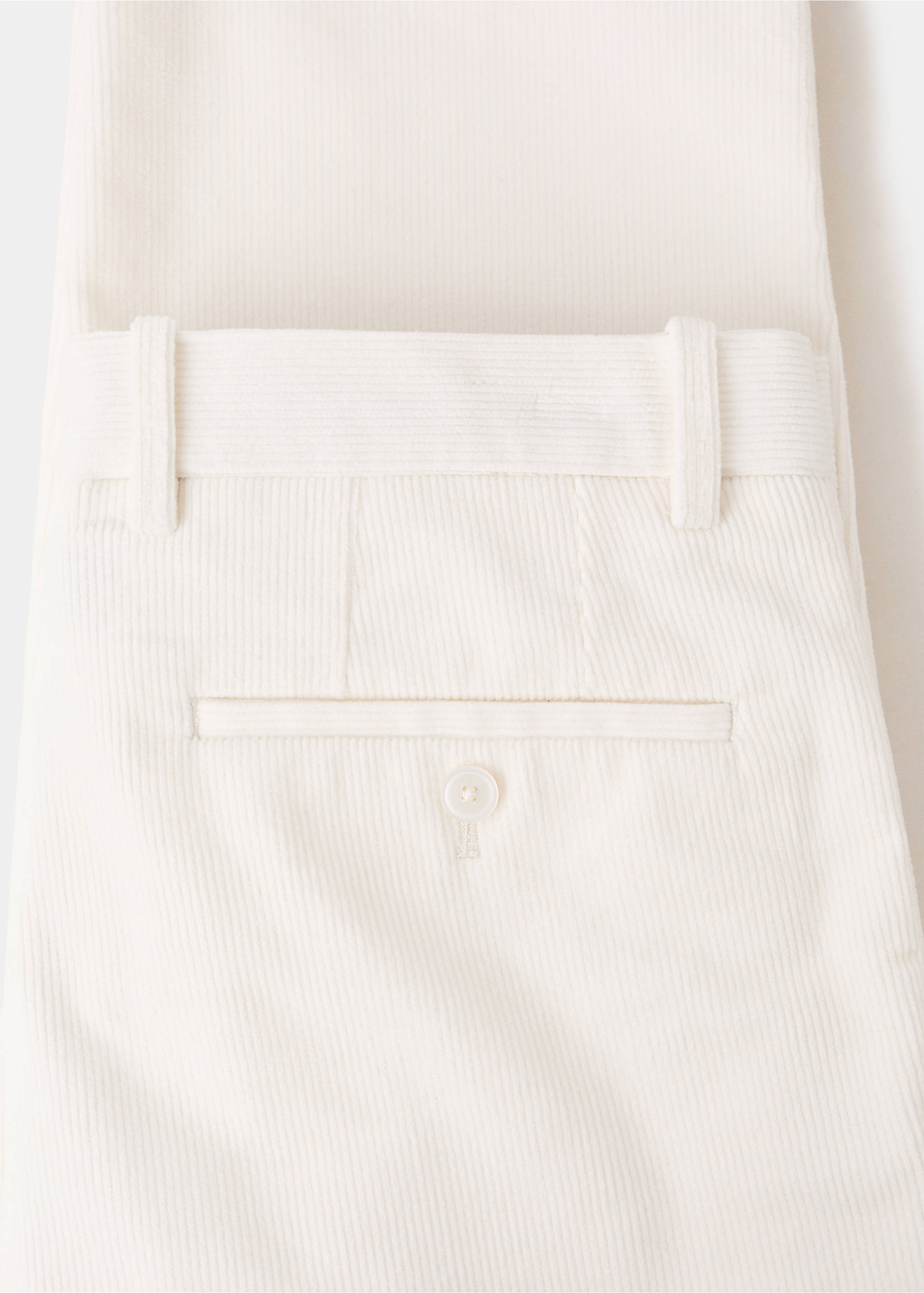 Pantalón regular fit algodón pana - Detalle del artículo 0, Blanco roto. Ref: 17007891-00.