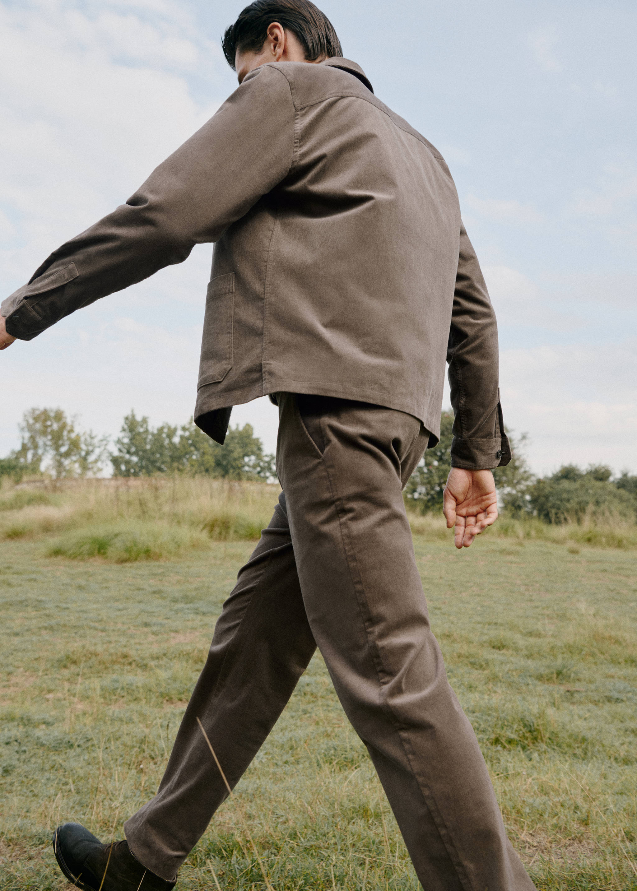Regular fit corduroy cotton pants - Details of the article 5