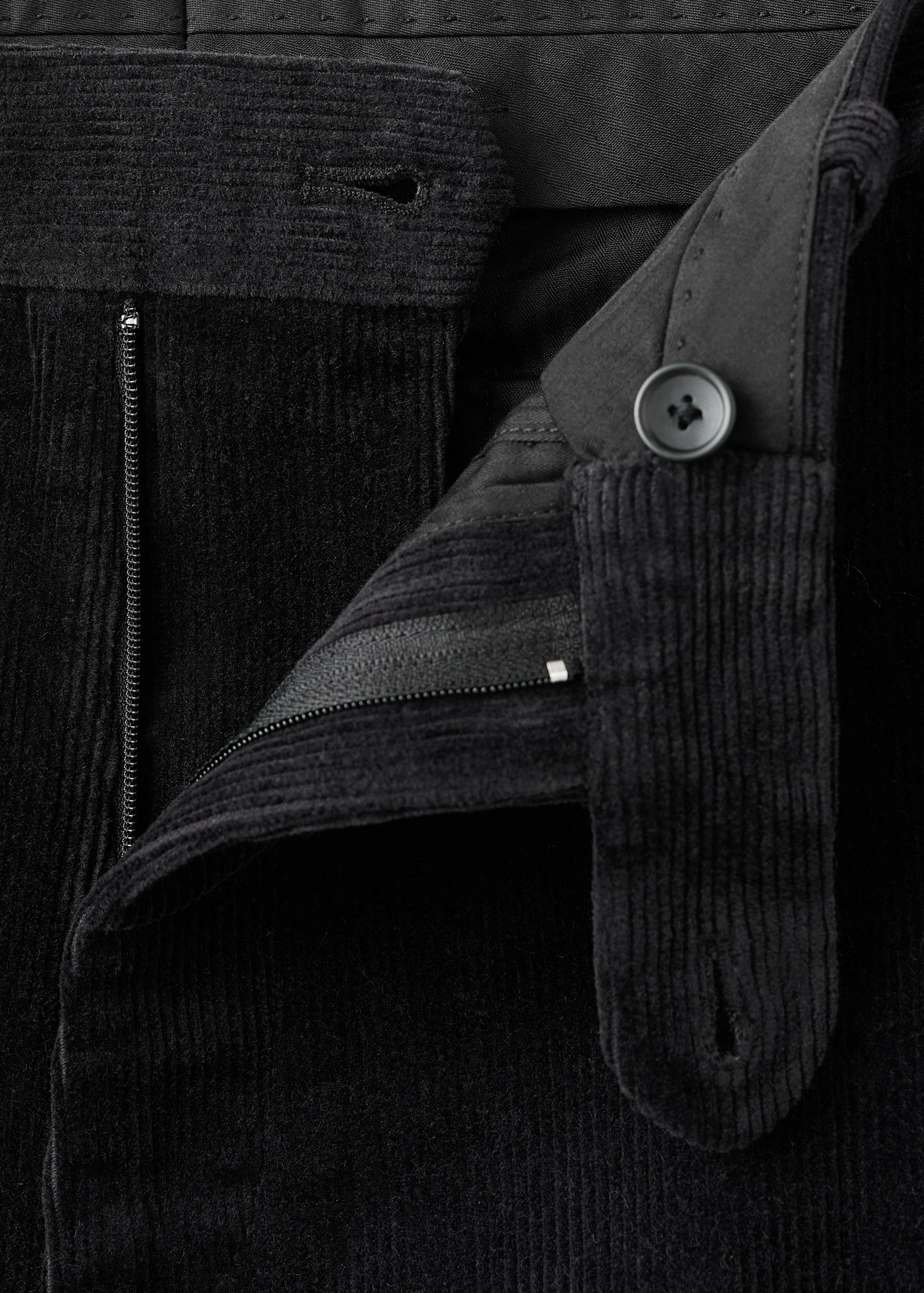 Regular fit corduroy cotton pants - Details of the article 0