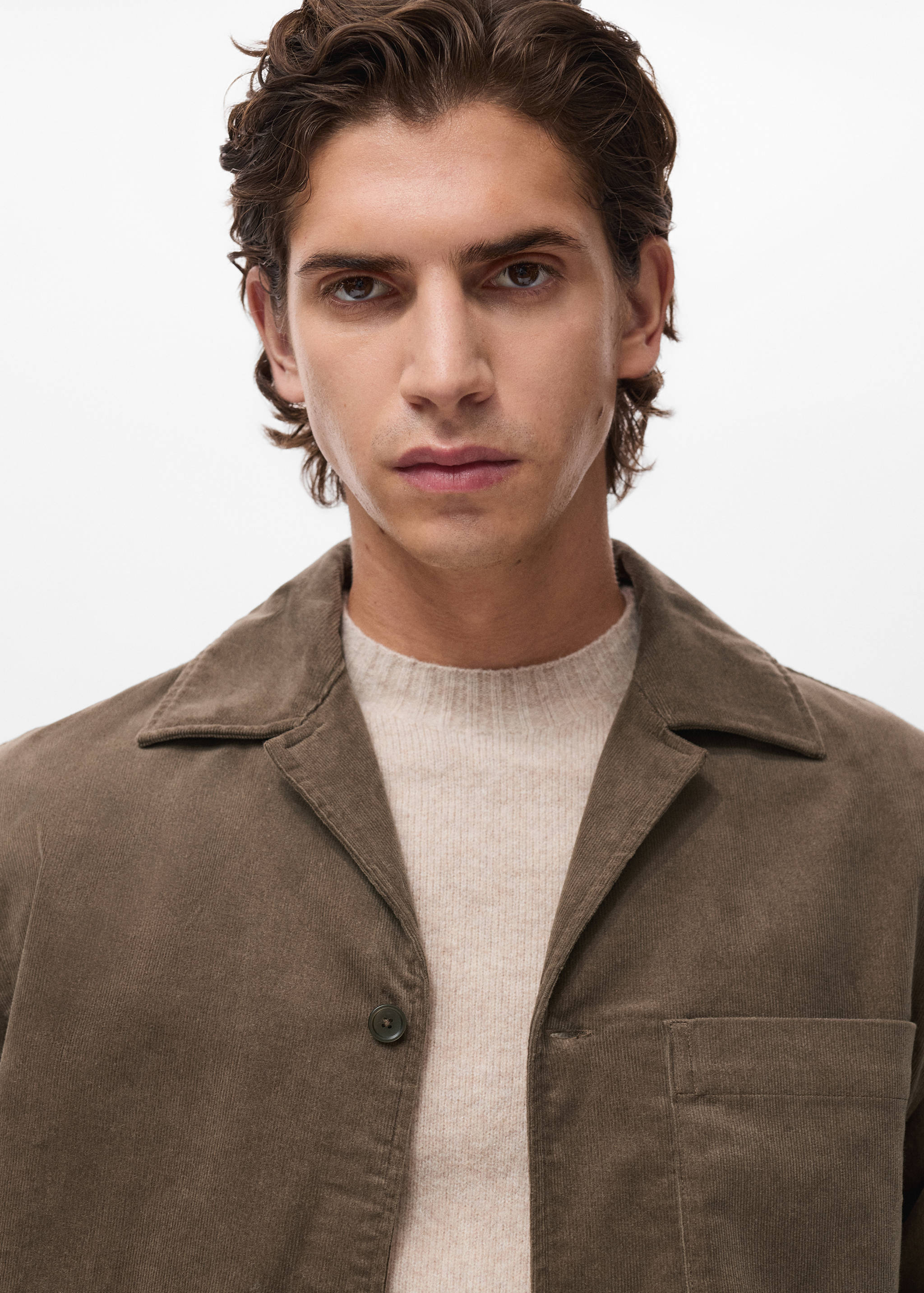 Surchemise coton velours côtelé poches - Détail de l'article 1