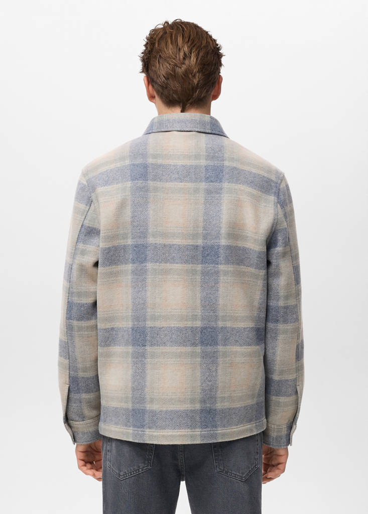 Check flannel overshirt - thumbnail 3