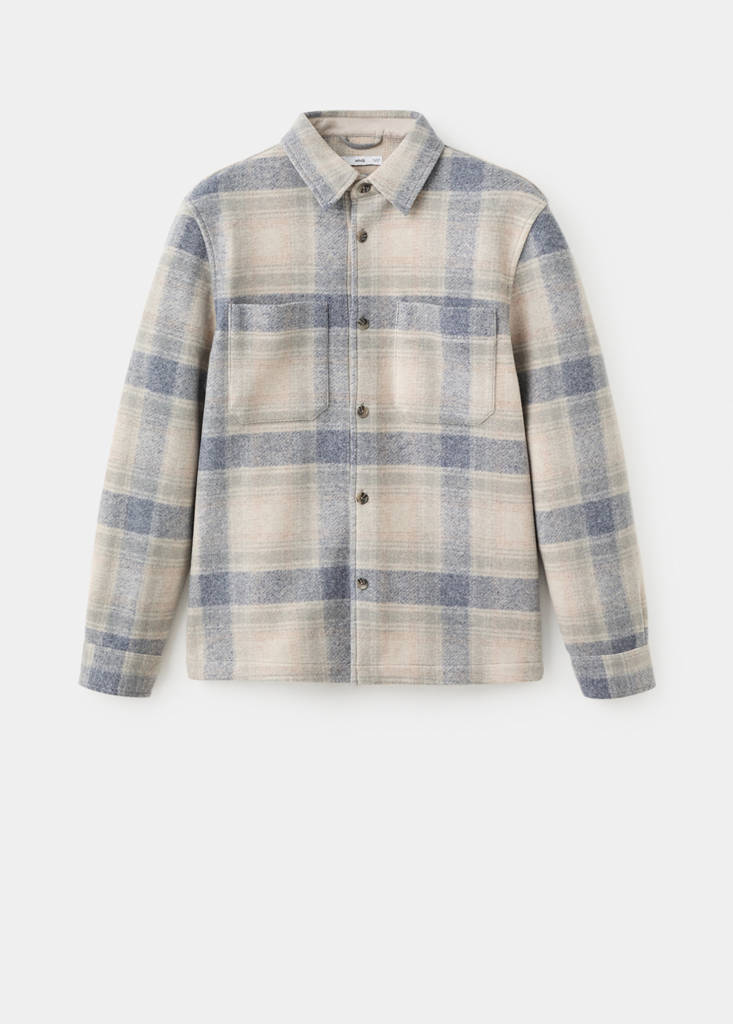Check flannel overshirt - thumbnail 4