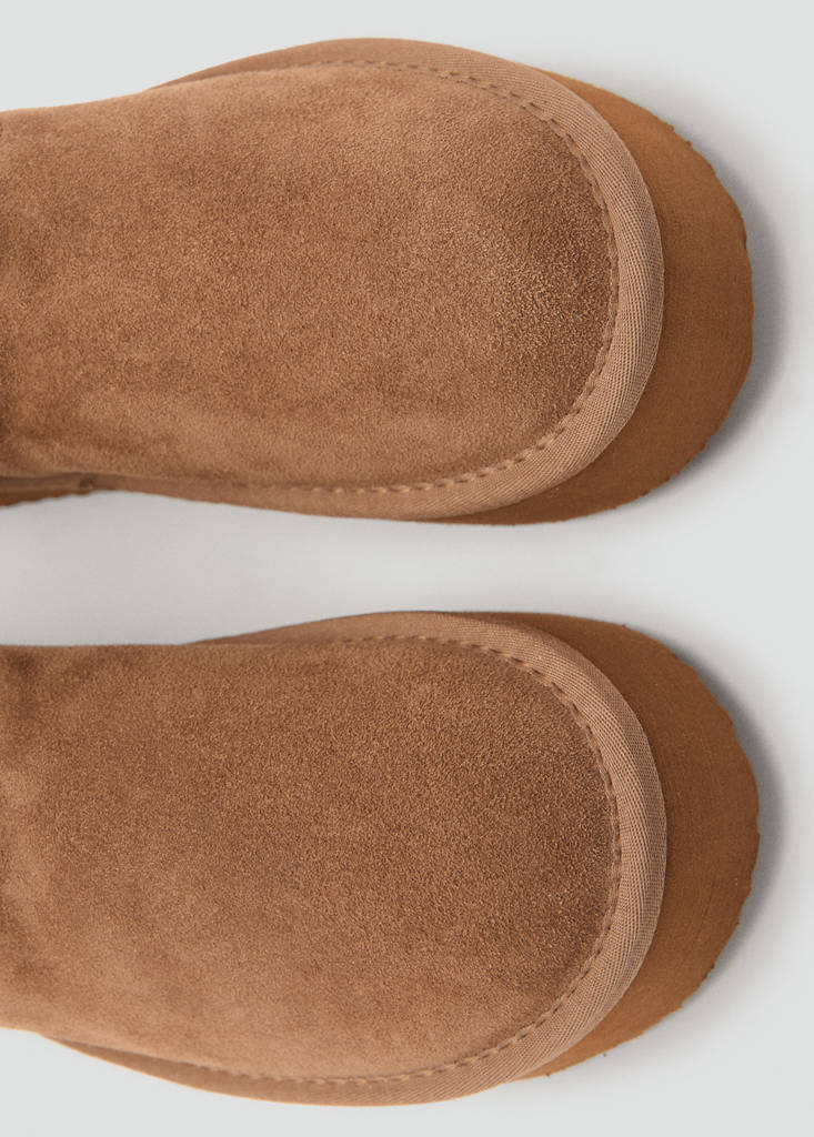 Suede leather ankle boots — Sand