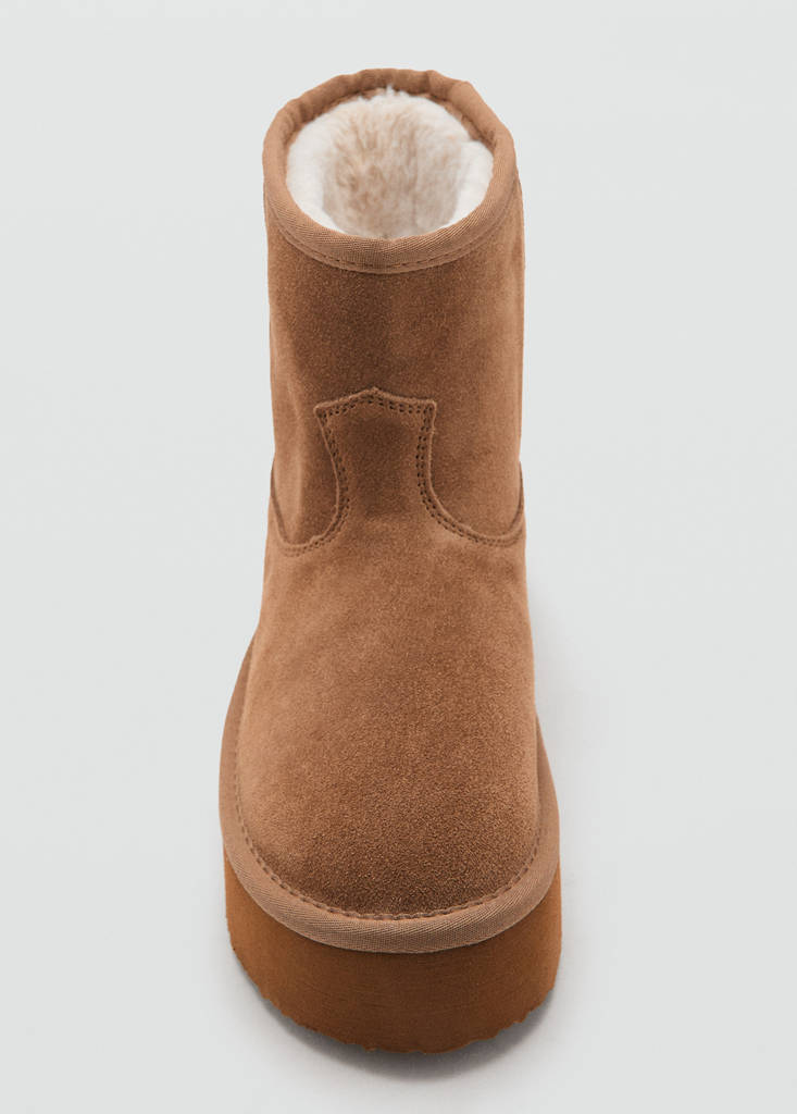 Suede leather ankle boots — Sand