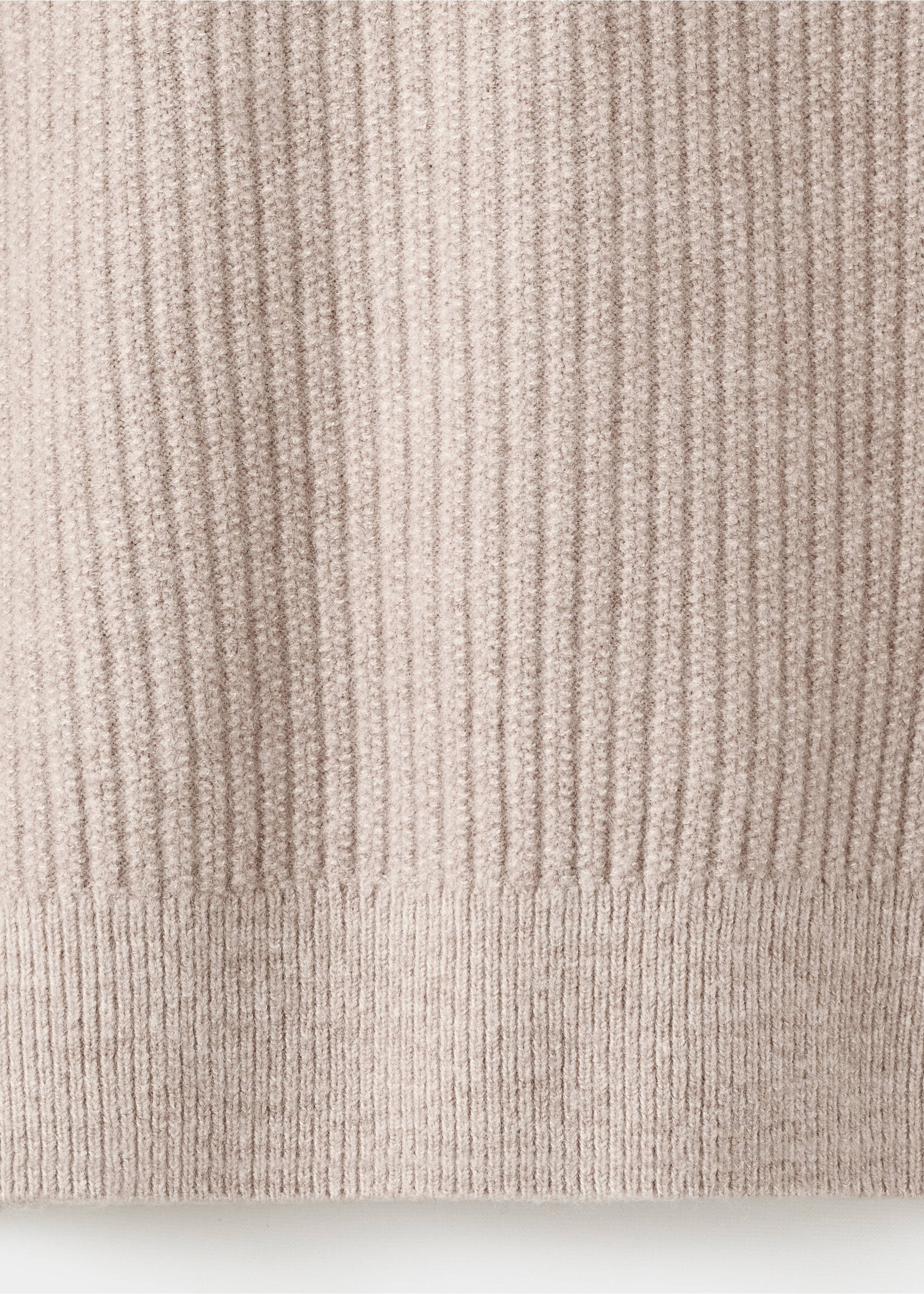 Jersey canalé cuello cremallera - Detalle del artículo 0, Arena. Ref: 17007899-00.