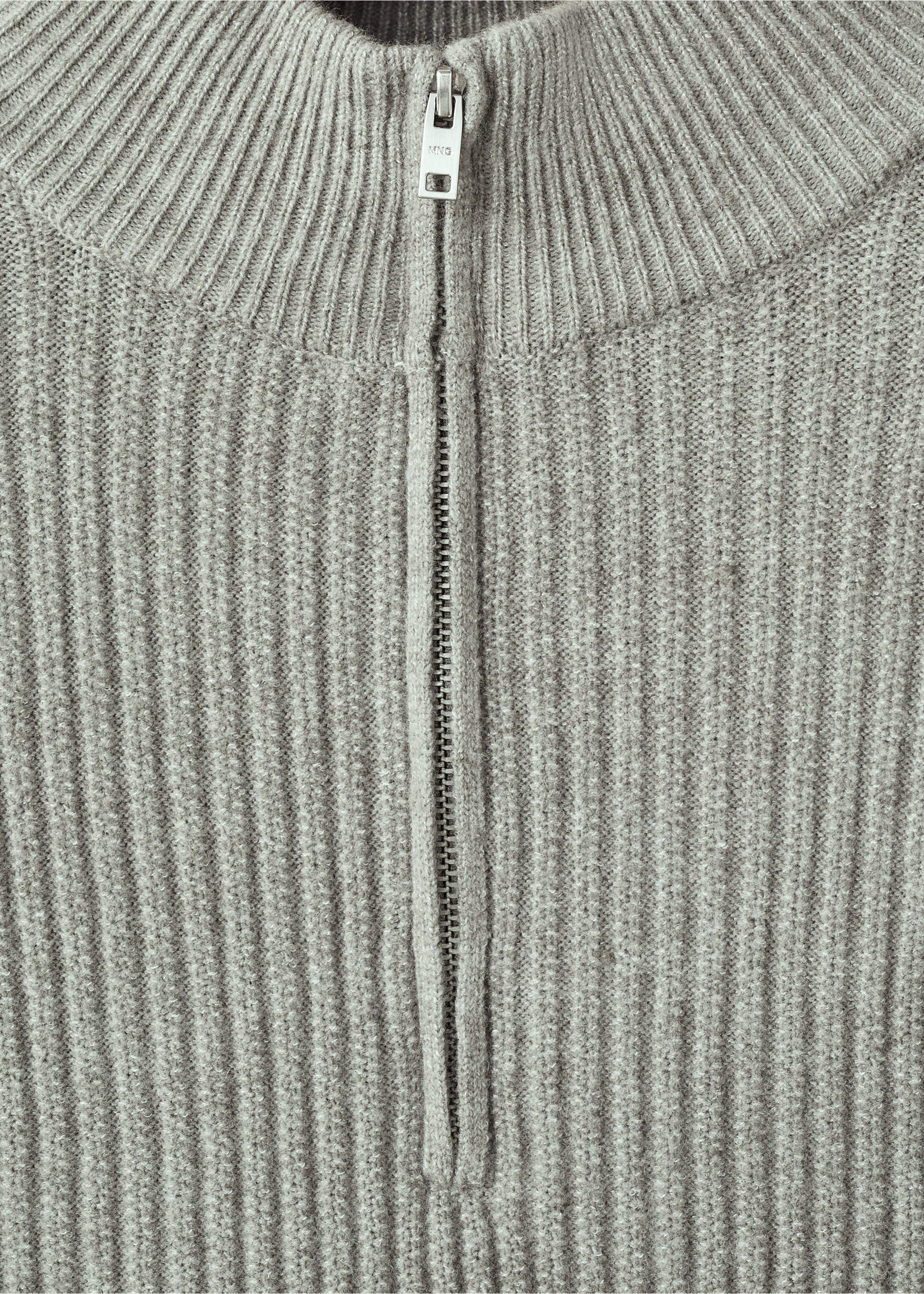 Jersey canalé cuello cremallera - Detalle del artículo 8, Verde pastel. Ref: 17007899-00.