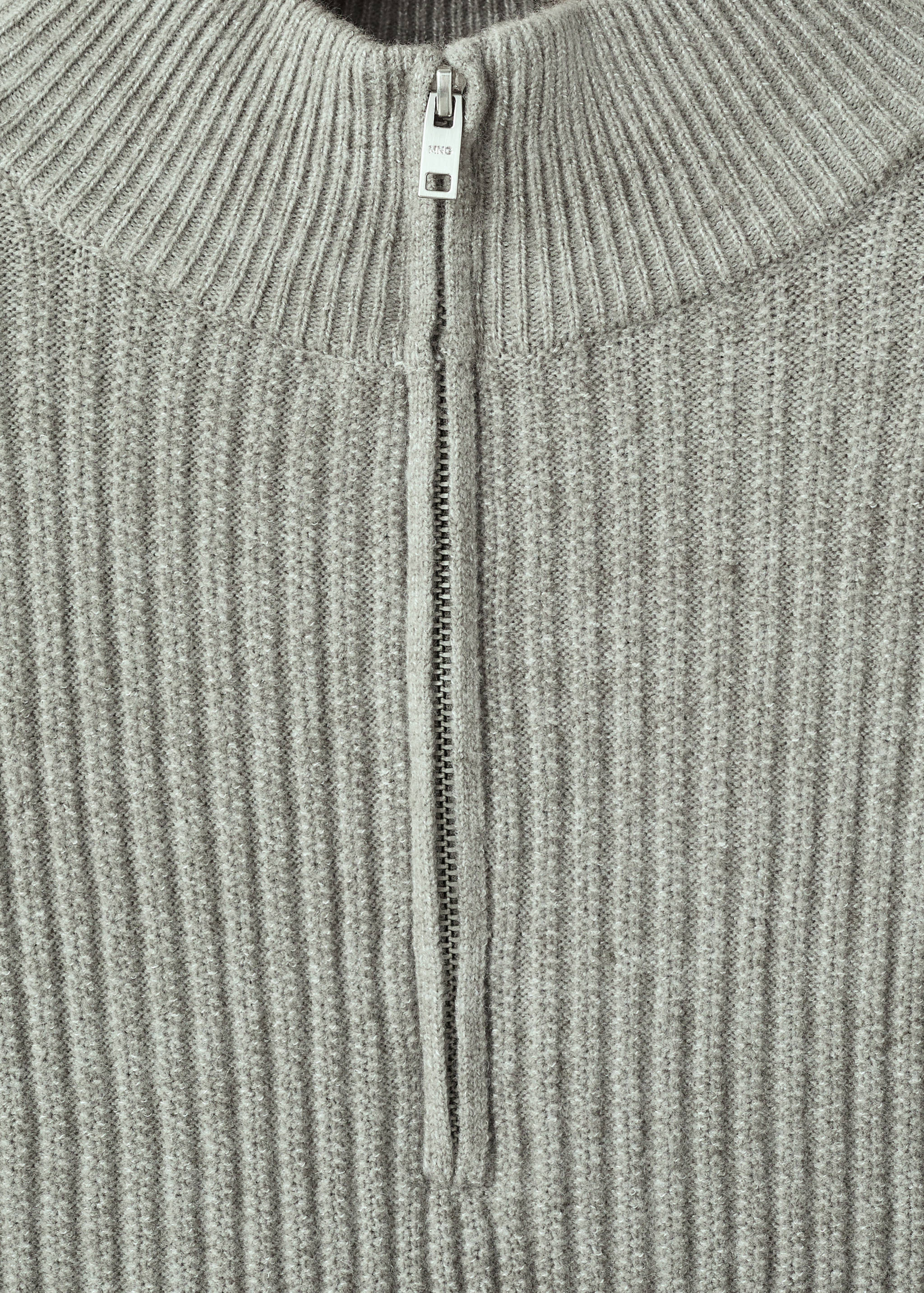 Ribbed sweater with zip neck - Details of the article 8