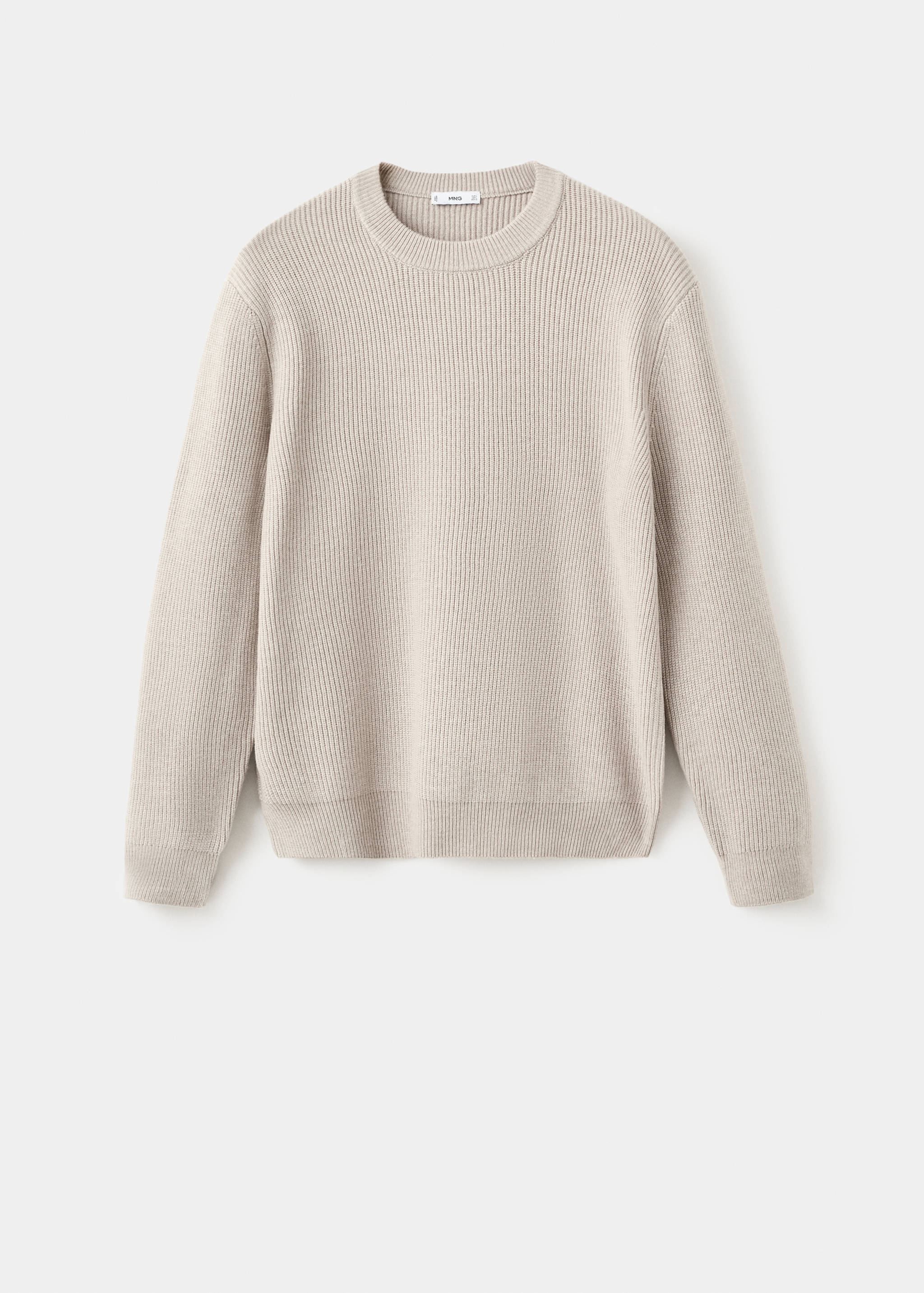 Knitted ribbed sweater - Article without model