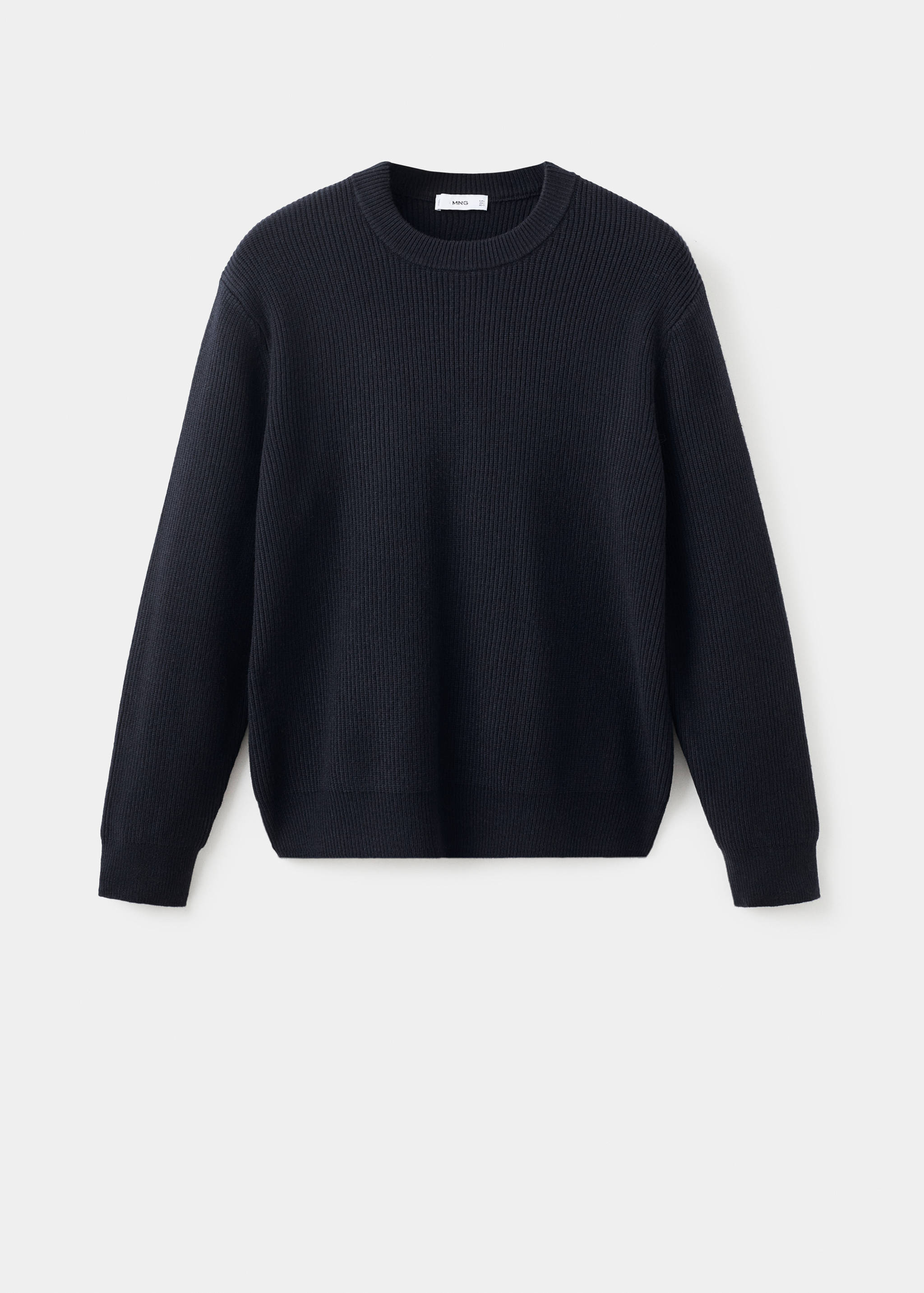 Knitted ribbed sweater - Article without model